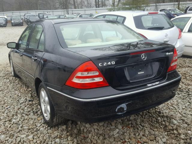 WDBRF81J23F419463 - 2003 MERCEDES-BENZ C 240 4MAT BLACK photo 3