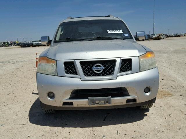 5N1BA08D28N603605 - 2008 NISSAN ARMADA SE SILVER photo 9