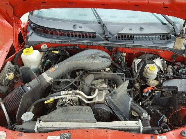 1B7GL22Z9XS268363 - 1999 DODGE DAKOTA RED photo 7