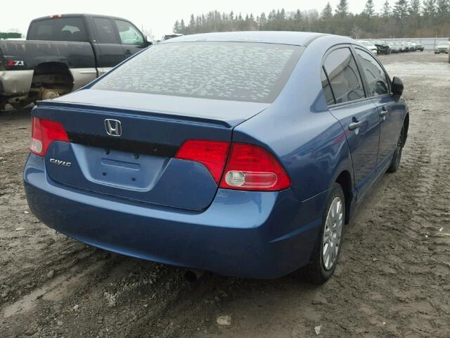 2HGFA16268H014077 - 2008 HONDA CIVIC DX BLUE photo 4