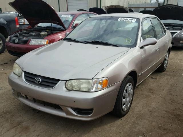 1NXBR12E21Z525046 - 2001 TOYOTA COROLLA CE BEIGE photo 2