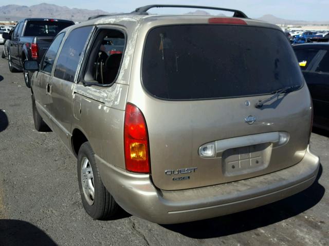 4N2XN11T6XD809050 - 1999 NISSAN QUEST SE GOLD photo 3