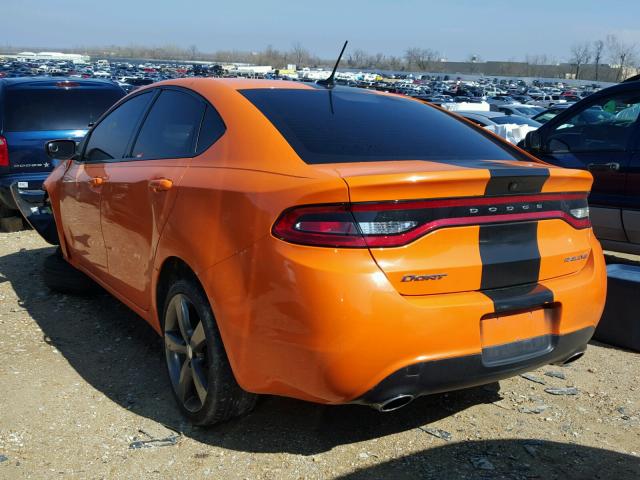 1C3CDFBA4DD326347 - 2013 DODGE DART SXT ORANGE photo 3