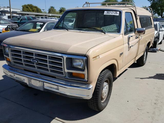 1FTEF15N5GPA98085 - 1986 FORD F150 TAN photo 2