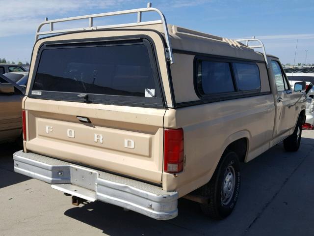 1FTEF15N5GPA98085 - 1986 FORD F150 TAN photo 4