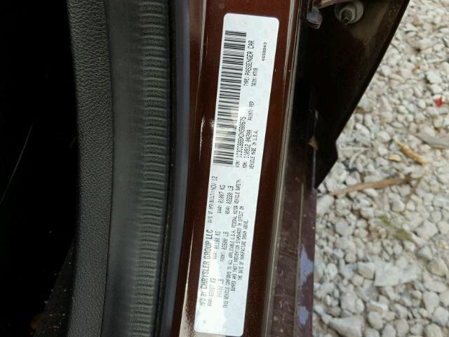 1C3CCBBBXDN580675 - 2013 CHRYSLER 200 TOURIN BROWN photo 10