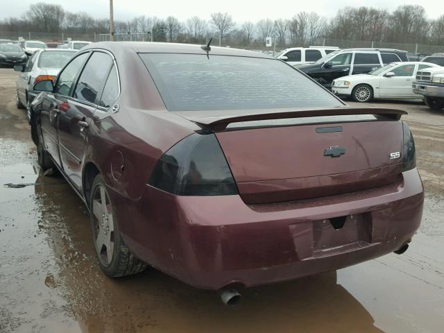 2G1WD58C269224436 - 2006 CHEVROLET IMPALA SUP BURGUNDY photo 3