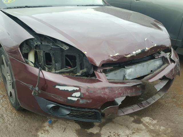 2G1WD58C269224436 - 2006 CHEVROLET IMPALA SUP BURGUNDY photo 9