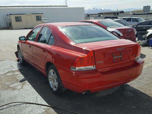 YV1RS592072611299 - 2007 VOLVO S60 2.5T RED photo 3