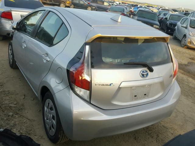 JTDKDTB36G1136126 - 2016 TOYOTA PRIUS C SILVER photo 3