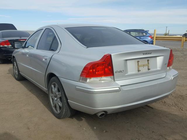 YV1RS592262523630 - 2006 VOLVO S60 2.5T SILVER photo 3