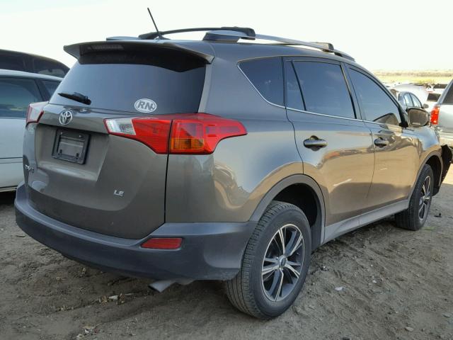 JTMZFREV7ED039635 - 2014 TOYOTA RAV4 LE BROWN photo 4