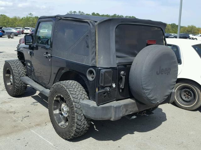 1J4FA54177L187425 - 2007 JEEP WRANGLER S BLACK photo 3