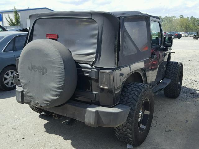 1J4FA54177L187425 - 2007 JEEP WRANGLER S BLACK photo 4