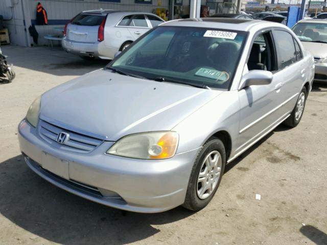 2HGES26892H508783 - 2002 HONDA CIVIC EX SILVER photo 2