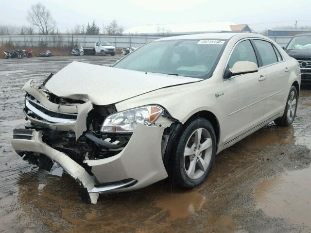 1G1ZF57589F200261 - 2009 CHEVROLET MALIBU HYB BEIGE photo 2