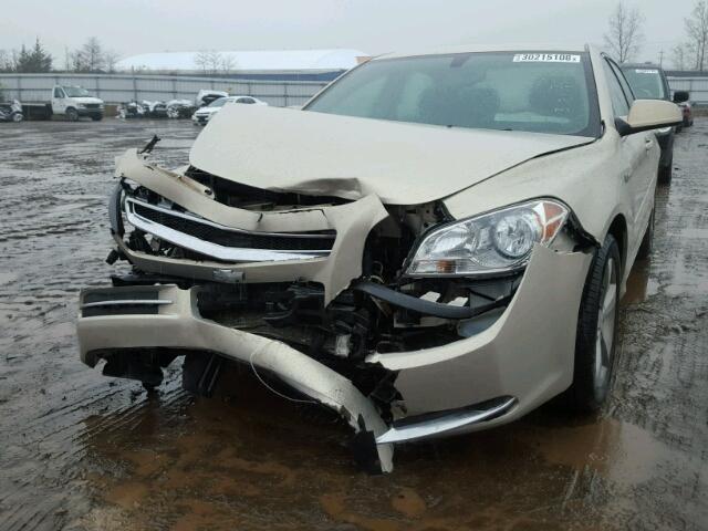 1G1ZF57589F200261 - 2009 CHEVROLET MALIBU HYB BEIGE photo 9