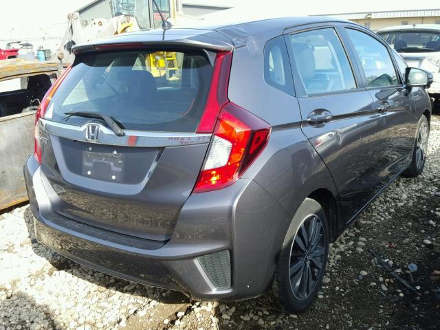 3HGGK5H85FM717453 - 2015 HONDA FIT EX GRAY photo 4