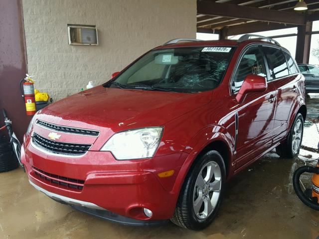 3GNAL4EK6ES672536 - 2014 CHEVROLET CAPTIVA LT RED photo 2