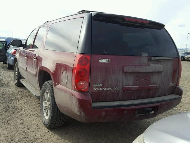 1GKFK16367J267034 - 2007 GMC YUKON XL K MAROON photo 3