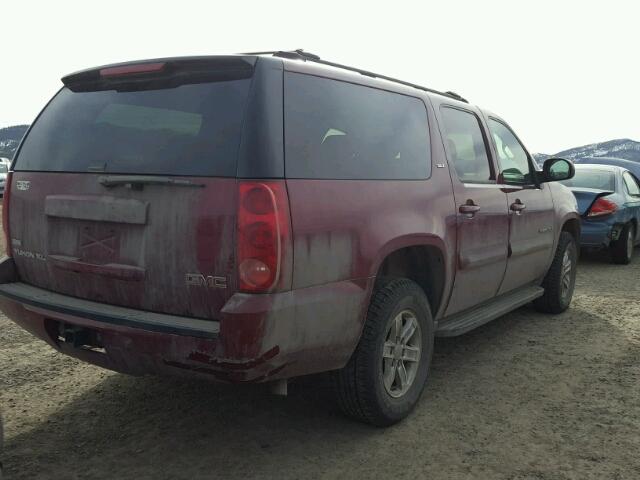 1GKFK16367J267034 - 2007 GMC YUKON XL K MAROON photo 4