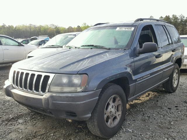 1J4GX48S92C265454 - 2002 JEEP GRAND CHER BLUE photo 2