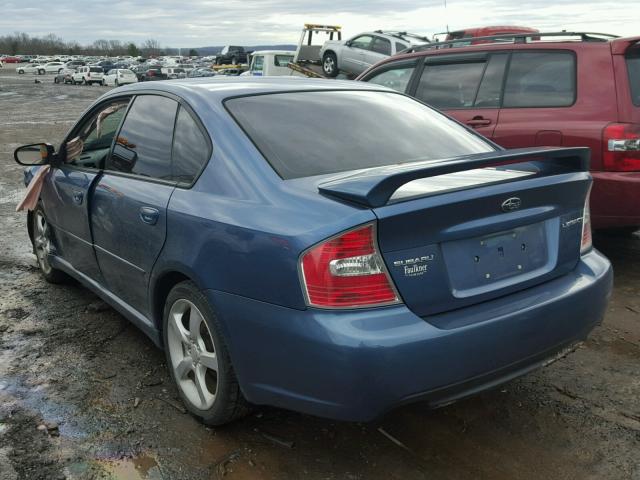 4S3BL616977205307 - 2007 SUBARU LEGACY 2.5 BLUE photo 3