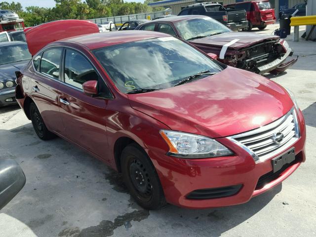 3N1AB7AP5FL680074 - 2015 NISSAN SENTRA S RED photo 1