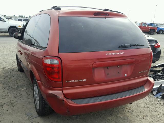 1D4GP45353B215552 - 2003 DODGE CARAVAN SP RED photo 3