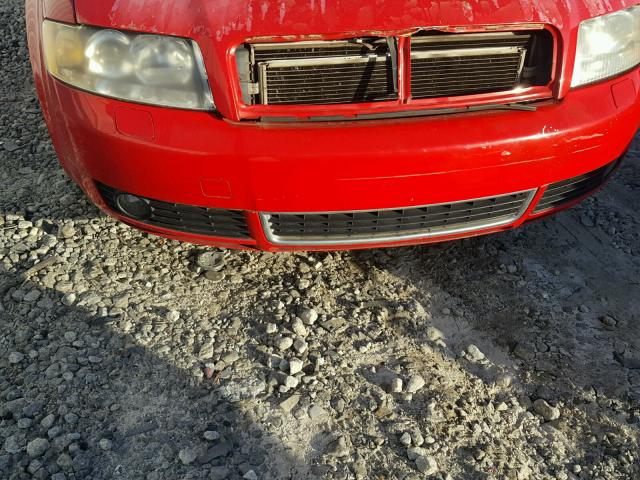 WAUJC68E14A163977 - 2004 AUDI A4 1.8T RED photo 9