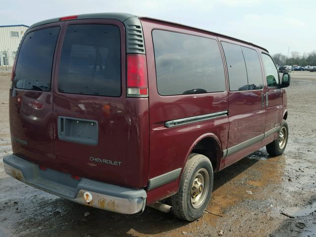 1GAGG25R721240326 - 2002 CHEVROLET EXPRESS G2 MAROON photo 4