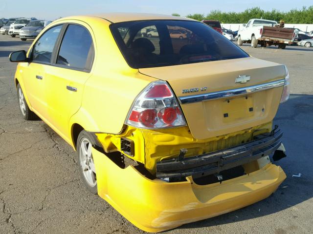 KL1TG56698B192284 - 2008 CHEVROLET AVEO LT YELLOW photo 3