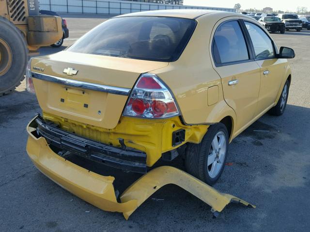 KL1TG56698B192284 - 2008 CHEVROLET AVEO LT YELLOW photo 4