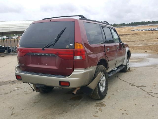 JA4LS31H7XP008993 - 1999 MITSUBISHI MONTERO SP BURGUNDY photo 4