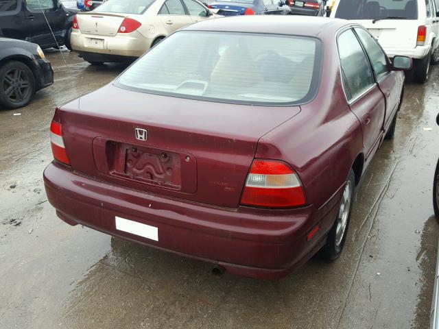 1HGCD5667RA068797 - 1994 HONDA ACCORD EX BURGUNDY photo 4