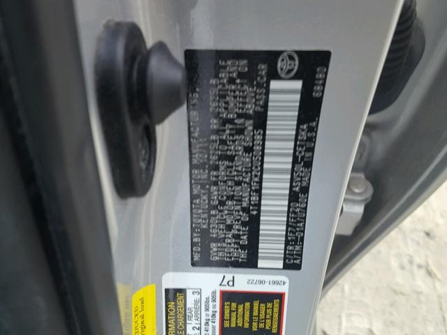 4T1BF1FK2CU508985 - 2012 TOYOTA CAMRY BASE SILVER photo 10