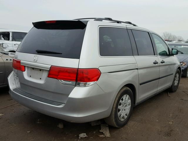 5FNRL38269B049322 - 2009 HONDA ODYSSEY LX SILVER photo 4