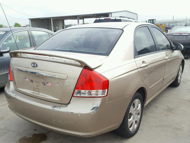 KNAFE121885525584 - 2008 KIA SPECTRA EX TAN photo 4