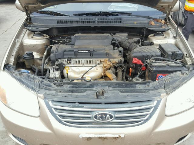 KNAFE121885525584 - 2008 KIA SPECTRA EX TAN photo 7