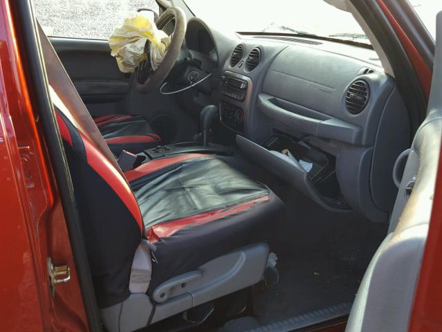 1J4GL38K35W667351 - 2005 JEEP LIBERTY RE BURGUNDY photo 5