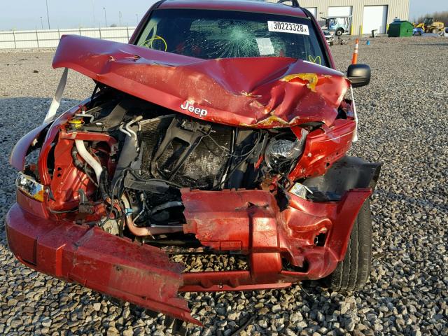 1J4GL38K35W667351 - 2005 JEEP LIBERTY RE BURGUNDY photo 9