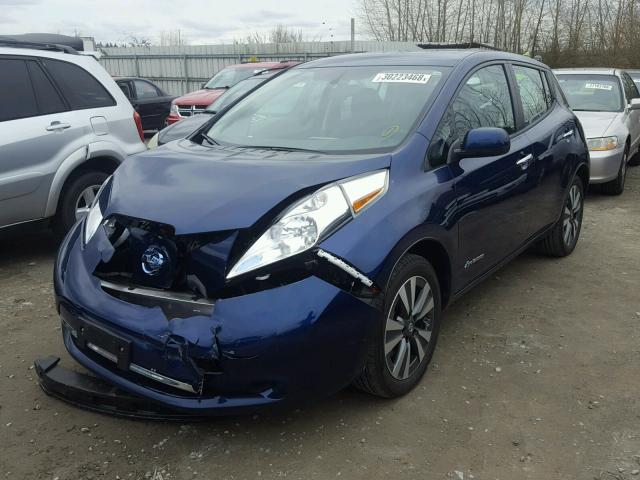 1N4BZ0CP6HC309429 - 2017 NISSAN LEAF S BLUE photo 2