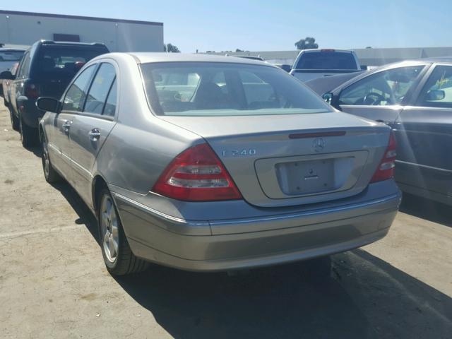 WDBRF61J23A486260 - 2003 MERCEDES-BENZ C 240 GRAY photo 3