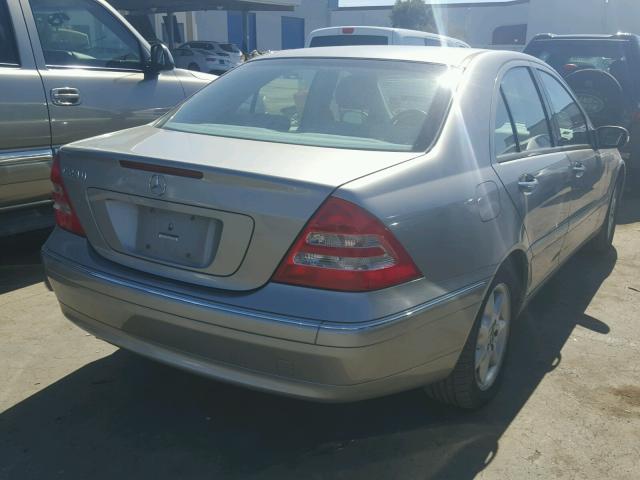 WDBRF61J23A486260 - 2003 MERCEDES-BENZ C 240 GRAY photo 4