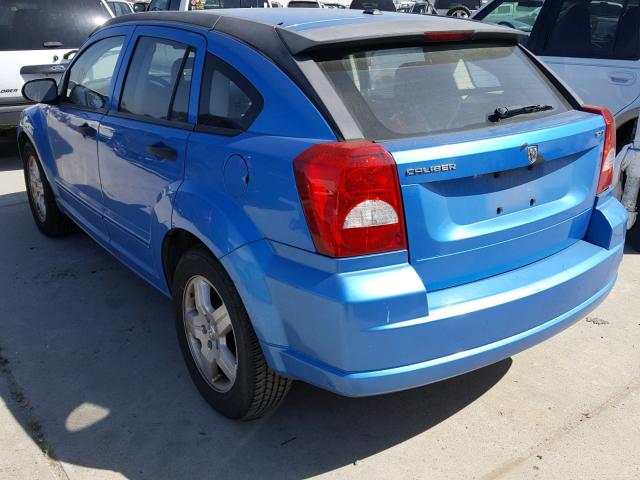 1B3HB48B68D661449 - 2008 DODGE CALIBER SX BLUE photo 3