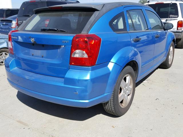 1B3HB48B68D661449 - 2008 DODGE CALIBER SX BLUE photo 4