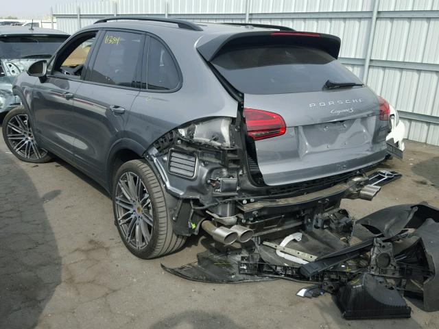 WP1AB2A22HLA51146 - 2017 PORSCHE CAYENNE S GRAY photo 3