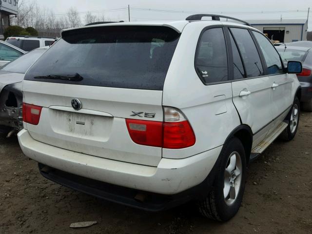 5UXFA53523LV80557 - 2003 BMW X5 3.0I WHITE photo 4