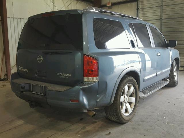 5N1BA0ND8AN622847 - 2010 NISSAN ARMADA SE BLUE photo 4