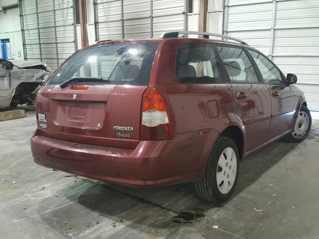 KL5JD86Z17K509791 - 2007 SUZUKI FORENZA BA RED photo 4